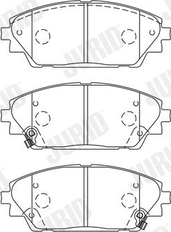 Jurid 573611J - Комплект спирачно феродо, дискови спирачки vvparts.bg