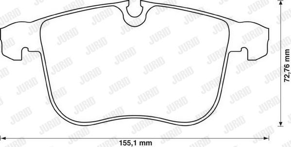 Jurid 573090J - Комплект спирачно феродо, дискови спирачки vvparts.bg