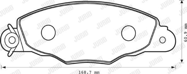 Jurid 573057J - Комплект спирачно феродо, дискови спирачки vvparts.bg