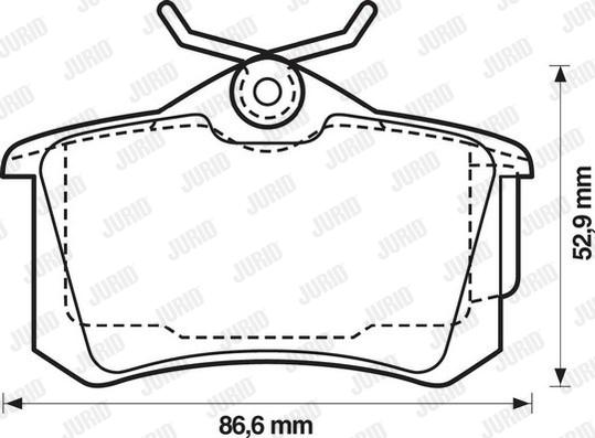 Jurid 573005J - Комплект спирачно феродо, дискови спирачки vvparts.bg