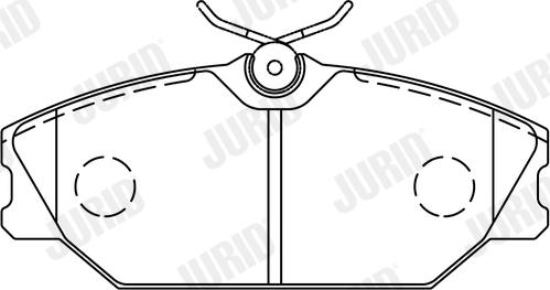 Jurid 573008J - Комплект спирачно феродо, дискови спирачки vvparts.bg