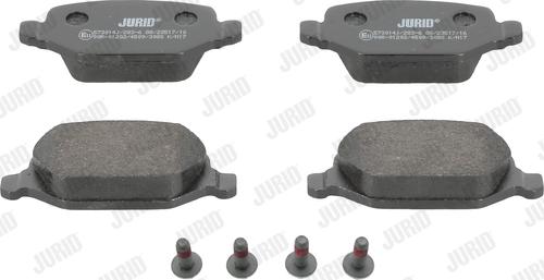Jurid 573014J - Комплект спирачно феродо, дискови спирачки vvparts.bg