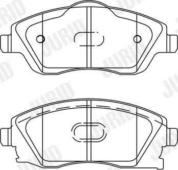 Jurid 573011J - Комплект спирачно феродо, дискови спирачки vvparts.bg