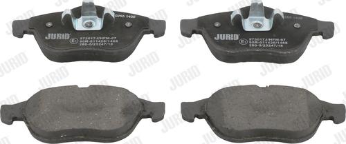Jurid 573017J - Комплект спирачно феродо, дискови спирачки vvparts.bg
