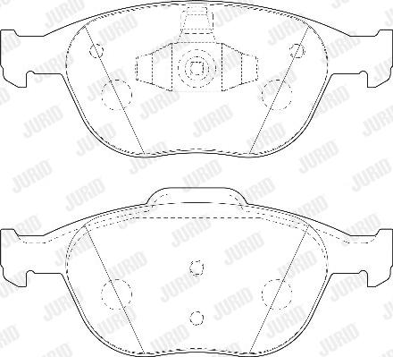 Jurid 573085D - Комплект спирачно феродо, дискови спирачки vvparts.bg