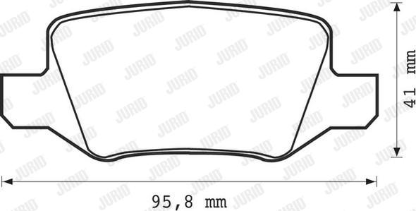 Jurid 573082J - Комплект спирачно феродо, дискови спирачки vvparts.bg