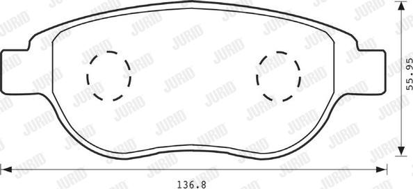 Jurid 573031JC - Комплект спирачно феродо, дискови спирачки vvparts.bg