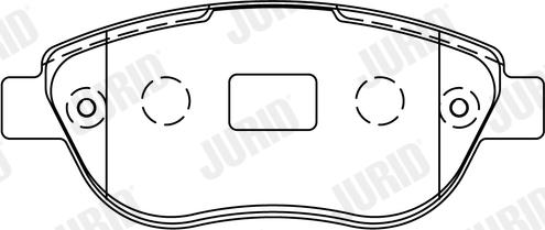 Jurid 573031J - Комплект спирачно феродо, дискови спирачки vvparts.bg