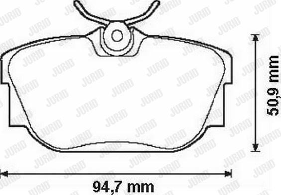 Jurid 573038J - Комплект спирачно феродо, дискови спирачки vvparts.bg