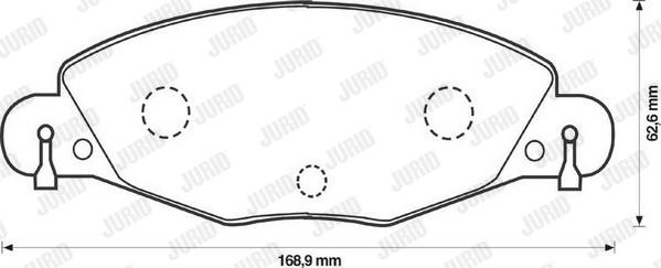 Jurid 573029J - Комплект спирачно феродо, дискови спирачки vvparts.bg
