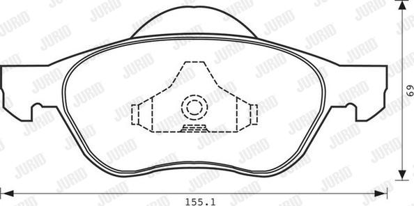 Jurid 573025JC - Комплект спирачно феродо, дискови спирачки vvparts.bg