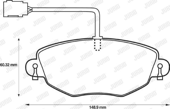 Jurid 573020J - Комплект спирачно феродо, дискови спирачки vvparts.bg