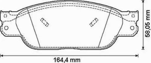 Jurid 573023J-AS - Комплект спирачно феродо, дискови спирачки vvparts.bg