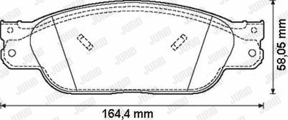 Jurid 573023JC - Комплект спирачно феродо, дискови спирачки vvparts.bg