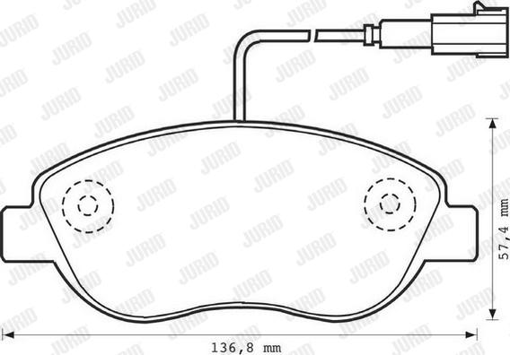 Jurid 573075JC - Комплект спирачно феродо, дискови спирачки vvparts.bg