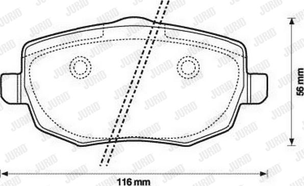 Jurid 573144JC - Комплект спирачно феродо, дискови спирачки vvparts.bg