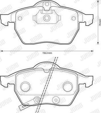 Jurid 573146J - Комплект спирачно феродо, дискови спирачки vvparts.bg