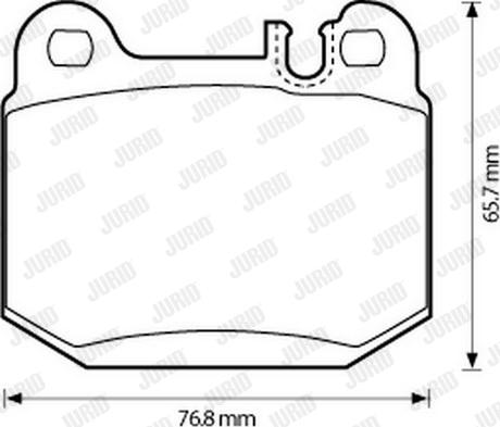 Jurid 573147J - Комплект спирачно феродо, дискови спирачки vvparts.bg