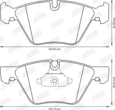 Jurid 573151J - Комплект спирачно феродо, дискови спирачки vvparts.bg