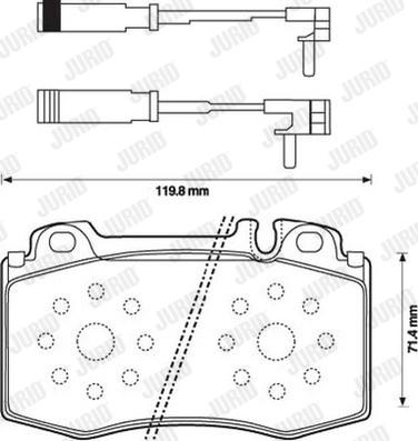 Jurid 573152J-AS - Комплект спирачно феродо, дискови спирачки vvparts.bg