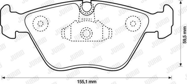 Jurid 573161J-AS - Комплект спирачно феродо, дискови спирачки vvparts.bg