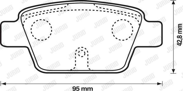 Jurid 573105JC - Комплект спирачно феродо, дискови спирачки vvparts.bg