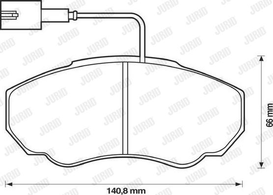 Jurid 573113J - Комплект спирачно феродо, дискови спирачки vvparts.bg