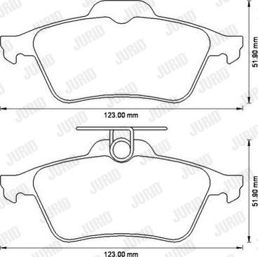 Jurid 573186J - Комплект спирачно феродо, дискови спирачки vvparts.bg