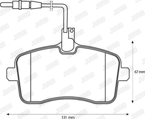 Jurid 573132JC - Комплект спирачно феродо, дискови спирачки vvparts.bg