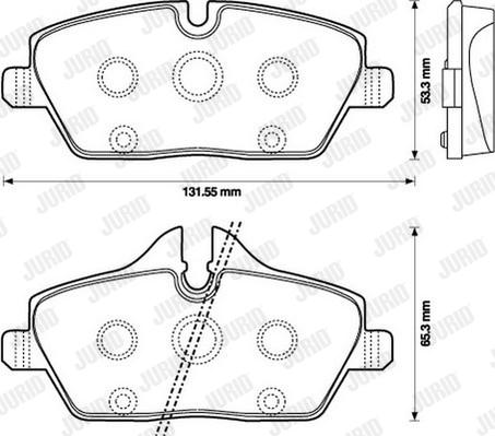 Jurid 573137D - Комплект спирачно феродо, дискови спирачки vvparts.bg