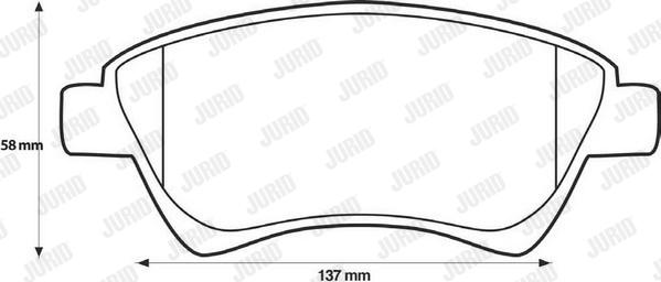 Jurid 573124JC - Комплект спирачно феродо, дискови спирачки vvparts.bg