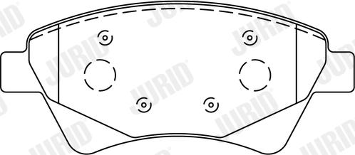 Jurid 573124J - Комплект спирачно феродо, дискови спирачки vvparts.bg