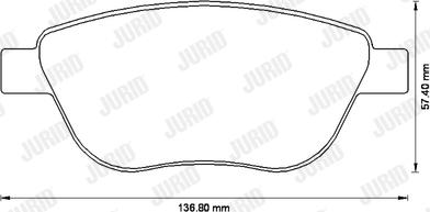 Jurid 573171J - Комплект спирачно феродо, дискови спирачки vvparts.bg