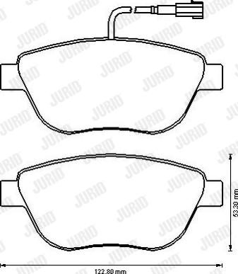 Jurid 573172J - Комплект спирачно феродо, дискови спирачки vvparts.bg