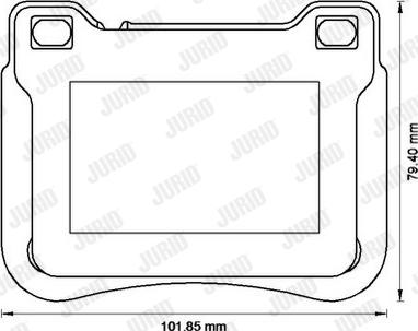 Jurid 573177J-AS - Комплект спирачно феродо, дискови спирачки vvparts.bg