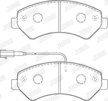 Jurid 573849J - Комплект спирачно феродо, дискови спирачки vvparts.bg