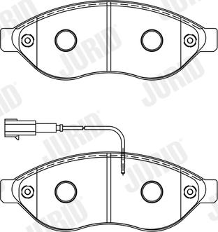 Jurid 573848J - Комплект спирачно феродо, дискови спирачки vvparts.bg