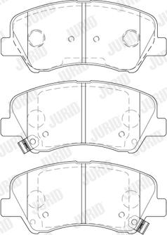 Jurid 573866J - Комплект спирачно феродо, дискови спирачки vvparts.bg