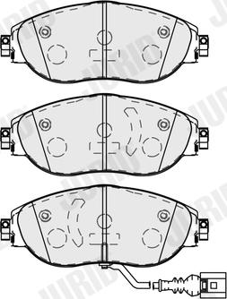 Jurid 573838J - Комплект спирачно феродо, дискови спирачки vvparts.bg