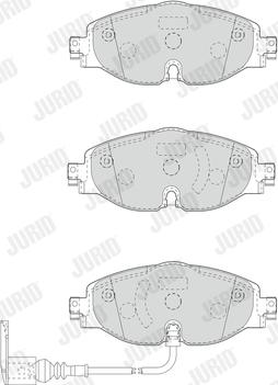 Jurid 573390J-AS - Комплект спирачно феродо, дискови спирачки vvparts.bg