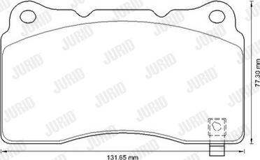 Jurid 573347J - Комплект спирачно феродо, дискови спирачки vvparts.bg