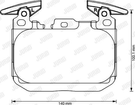 Jurid 573355JC - Комплект спирачно феродо, дискови спирачки vvparts.bg