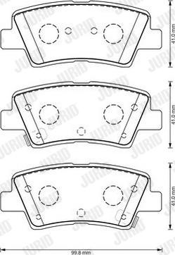 Jurid 573369JC - Комплект спирачно феродо, дискови спирачки vvparts.bg