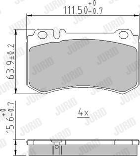 Jurid 573302J - Комплект спирачно феродо, дискови спирачки vvparts.bg