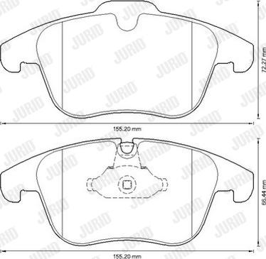 Jurid 573311J - Комплект спирачно феродо, дискови спирачки vvparts.bg