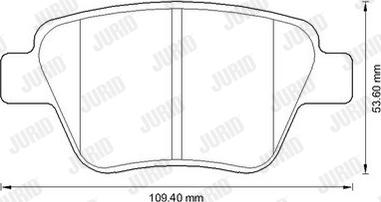 Jurid 573312JC - Комплект спирачно феродо, дискови спирачки vvparts.bg