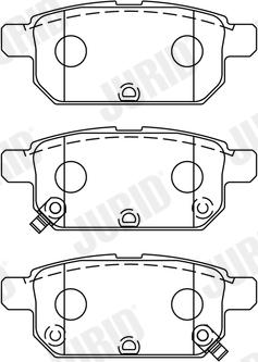 Jurid 573384J - Комплект спирачно феродо, дискови спирачки vvparts.bg