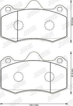 Jurid 573383J - Комплект спирачно феродо, дискови спирачки vvparts.bg