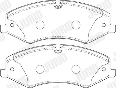 Jurid 573333J - Комплект спирачно феродо, дискови спирачки vvparts.bg