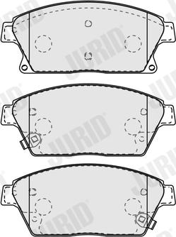 Jurid 573325J - Комплект спирачно феродо, дискови спирачки vvparts.bg